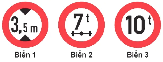 Cấm các loại xe có tải trọng toàn bộ trên 10 tấn đi qua.