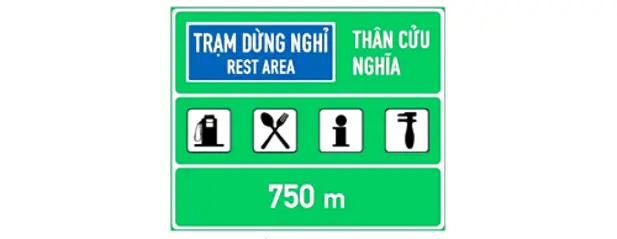 Xăng dầu, ăn uống, thông tin, sửa chữa xe.