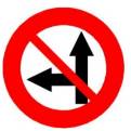 Ý nghĩa biển báo giao thông Biển báo cấm đi  thẳng rẽ trái